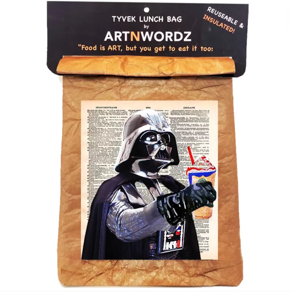 Froth Vader ARTNWORDZ TYVEK Brown lunch bag